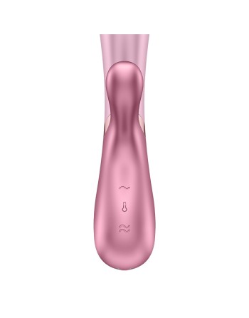 Vibromasseur rabbit rose chauffant USB connecté Hot Lover Satisfyer - CC597747