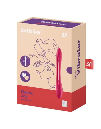 Sextoy flexible multifonction, vibromasseur, cockring, stimulateur de clitoris USB Elastic Joy Satisfyer - CC597800