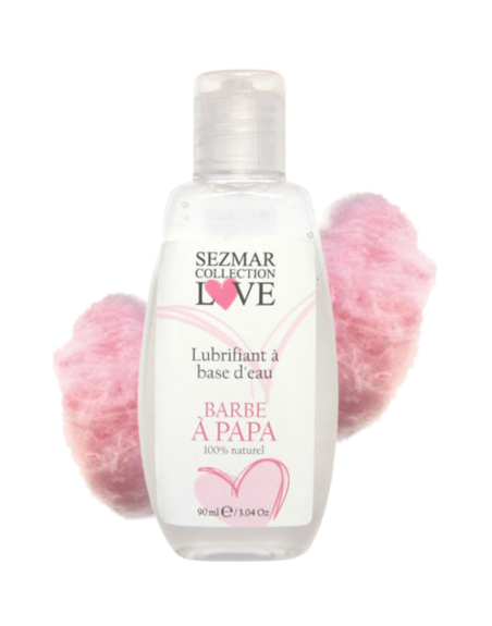 Lubrifiant à base d'eau 100% naturel Barbe à Papa 90 ml - SEZ081