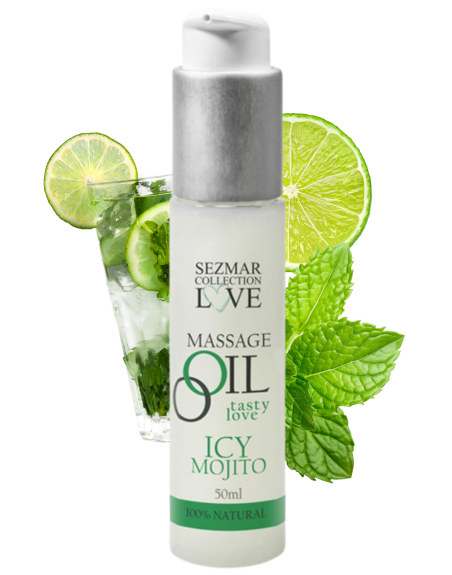 Huile de massage comestible mojito menthe 50ml - SEZ005
