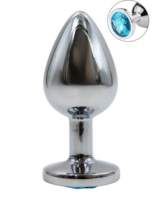 Plug bijou en aluminium bijou bleu Large - RY-003LBL Plug bijou en aluminium bijou bleu Large - RY-003LBL