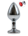 Plug bijou en aluminium bijou rouge Medium - RY-002RED